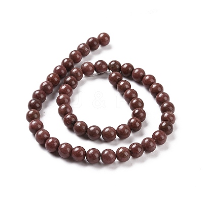 Natural Rhodonite Round Bead Strands G-J302-10-10mm-1