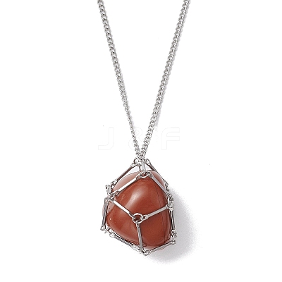 Non-Tarnish Stainless Steel Macrame Pouch Empty Stone Holder for Necklace Makings NJEW-JN04821-01-1