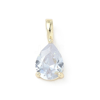 Brass Birthstone Pendants KK-D372-02P-04-1