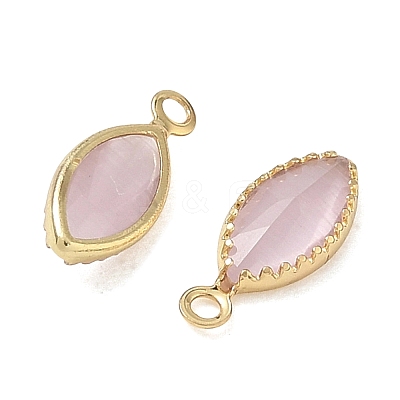 Brass & Cat Eye Pendants CE-CBA3C0B-01G-1