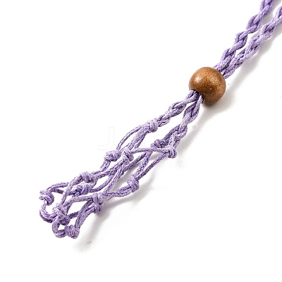 Braided Wax Rope Cord Macrame Pouch Necklace Making NJEW-J007-04-1