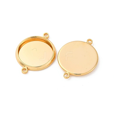 Brass Connector Cabochon Settings KK-F898-21C-G-1