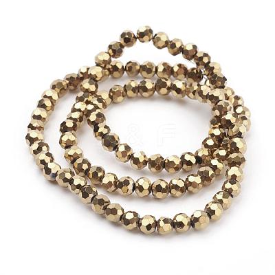 Electroplate Glass Bead Strands EGLA-R042-4mm-03-1