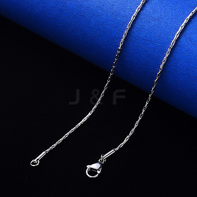 Non-Tarnish 304 Stainless Steel Boston Link Chain Necklace NJEW-S420-005D-P-1