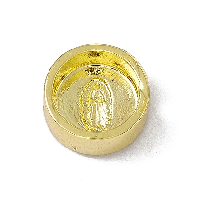 Real 18K Gold Plated Brass Enamel Beads KK-A170-02G-01-1