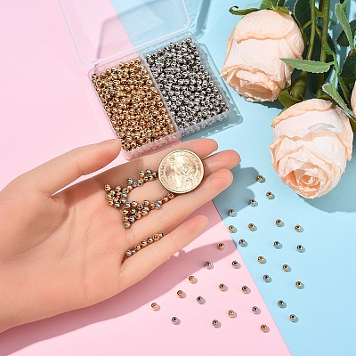 800Pcs 2 Colors CCB Plastic Round Beads FIND-YW0007-20-1