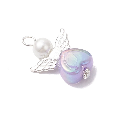 Alloy Acrylic Angel Pendants PALLOY-JF04138-1