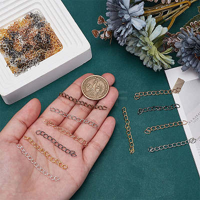 300Pcs 6 Colors Zinc Alloy Chain Extender FIND-HY0004-03-1