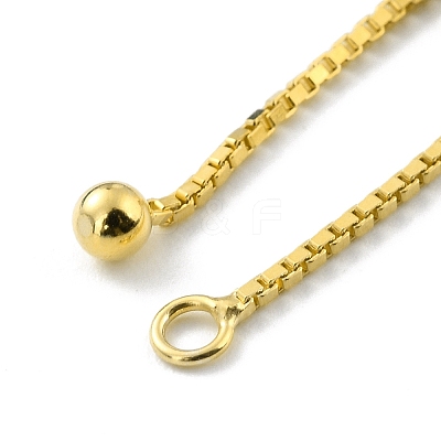 925 Sterling Silver Box Chain with Stop Beads and Loops STER-Z001-110G-1
