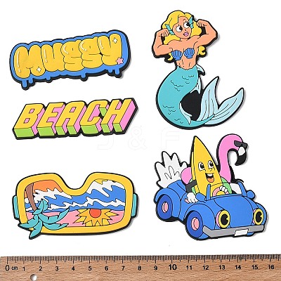 Beach Theme PVC Plastic Cabochons PL-CBABCB6-06-1