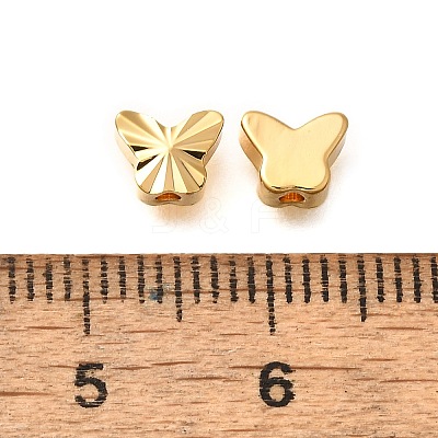 Brass Textured Beads KK-Z092-01E-G-1