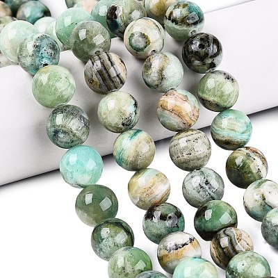 Natural Green Line Jasper  Beads Strands G-B128-A03-05-1