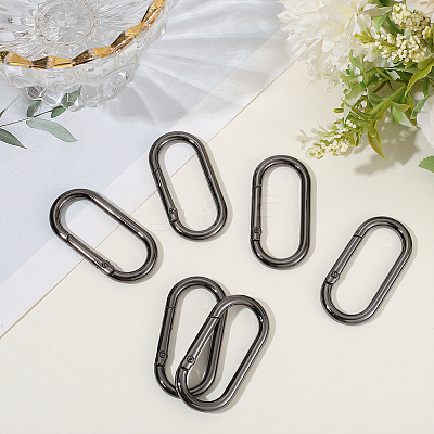 6Pcs Alloy Spring Gate Rings FIND-SP0001-24B-1