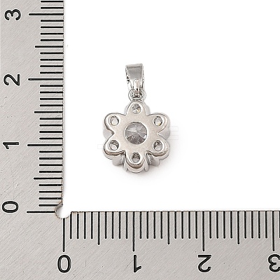 Brass Micro Pave Cubic Zirconia Pendants KK-U041-02P-03-1