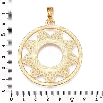 Plating Alloy Pendant Cabochon Settings PALLOY-T090-16G-1