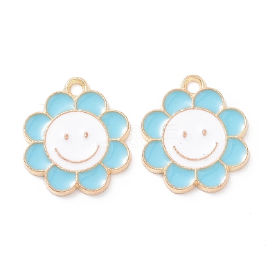 Alloy Enamel Pendants X-PALLOY-D015-07B-1