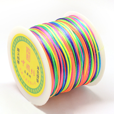 Nylon Satin Rattail Cords NWIR-R025-1.0mm-10-1