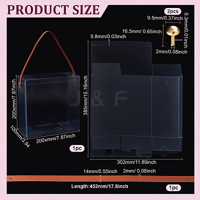 Transparent Plastic Bag Gift Packaging CON-WH0085-104B-1