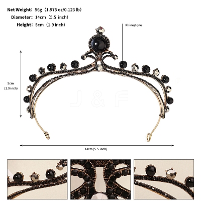 Alloy Rhinestone Hair Bands  for Woman Girls PW-WGA69DD-17-1