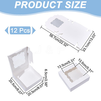 Rectangle Paper Biscuit Boxes with Clear Window CON-WH0107-03-1