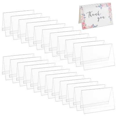 Name Plastic Table Top Display Stand ODIS-WH0070-86B-1