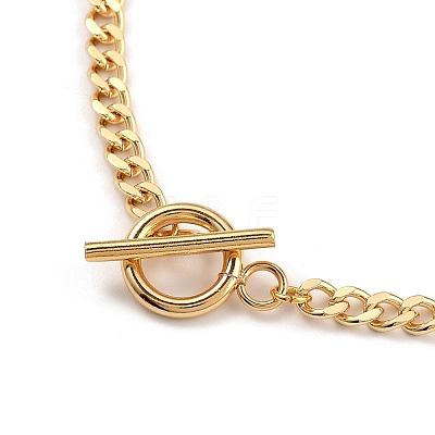 Brass Curb Chain Necklaces NJEW-JN02974-1
