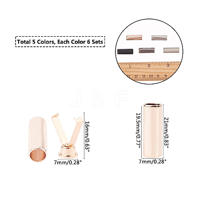 Alloy Aglets for Shoelaces PALLOY-PH0013-40-WH-1