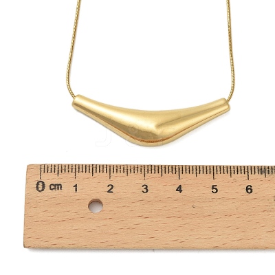 304 Stainless Steel Arc-shaped Pendant Necklaces for Women NJEW-A049-01G-1