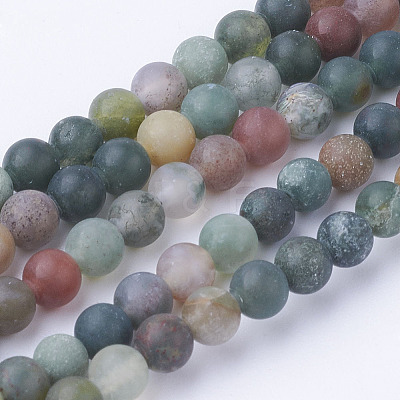 Natural Indian Agate Bead Strands G-G735-01F-4mm-1
