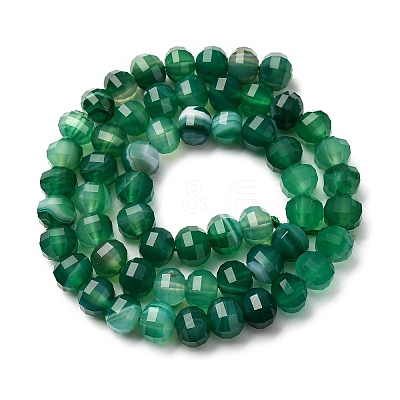 Natural Banded Agate Beads Strands G-P587-D02-02B-1