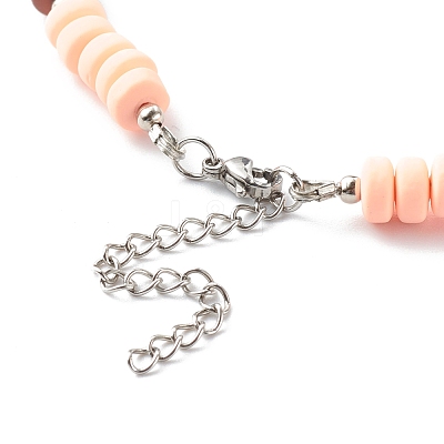 Polymer Clay Beaded Necklaces NJEW-JN03585-02-1