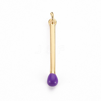 Brass Enamel Pendants KK-S362-032I-NR-1