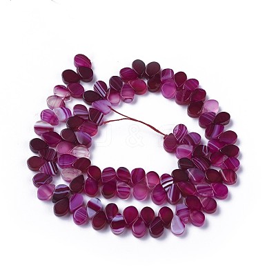 Dyed Natural Agate Beads Strands G-F595-A18-1