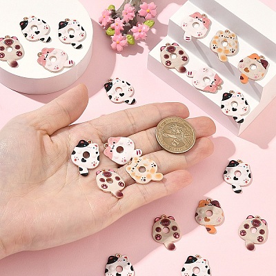 20Pcs Printed Alloy Pendants FIND-YW0012-04-1