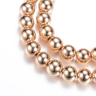 Electroplate Non-magnetic Synthetic Hematite Bead Strands G-Q466-3mm-04-1