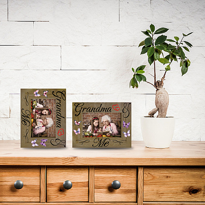 Rectangle Wood Photo Frames AJEW-WH20021-025-1