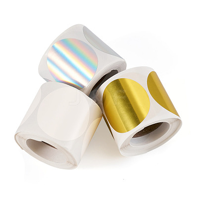 3 Rolls 3 Styles Vinyl Plastic Printable Holographic Stickers OFST-TA0001-10D-1