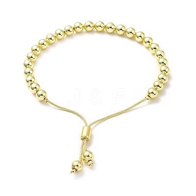 Rack Plating Brass Round Bead Slider Bracelets for Women LS-BJEW-M232-01G-B-1