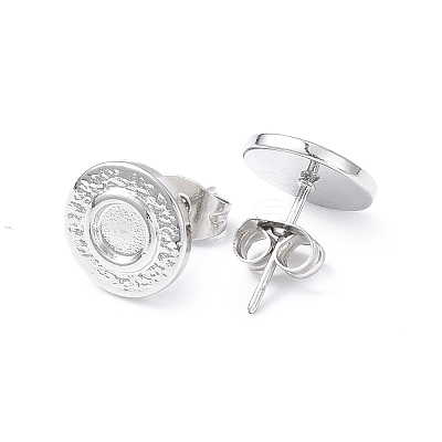 Non-Tarnish 304 Stainless Steel Stud Earring Finding X-EJEW-I285-28P-1