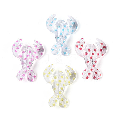 Printed Transparent Acrylic Beads TACR-T029-10M-1