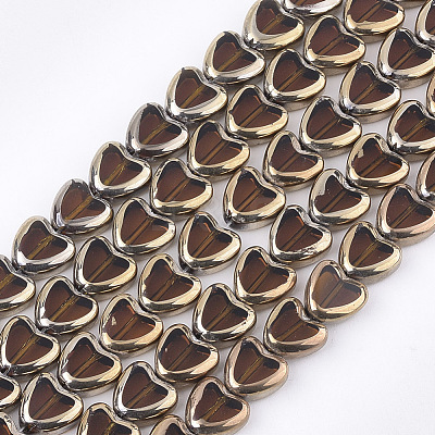 Electroplate Glass Beads Strands X-EGLA-S188-09D-1