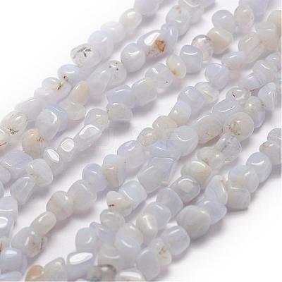 Natural Blue Lace Agate Beads Strands G-F465-03-1