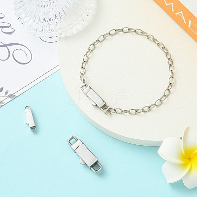 3Pcs 3 Styles Stainless Steel Bayonet Clasps STAS-CJ0003-61-1