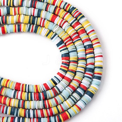 Handmade Polymer Clay Beads Strands CLAY-R089-6mm-T02B-07-1