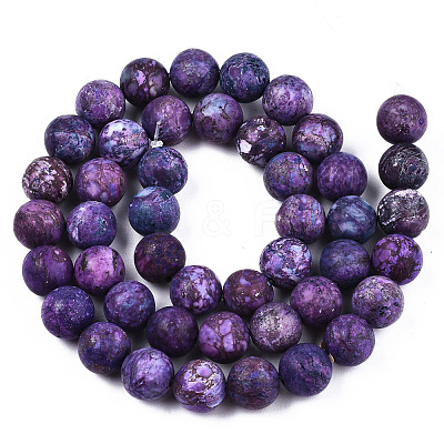 Natural American Turquoise Beads Strands G-S373-005A-8mm-1