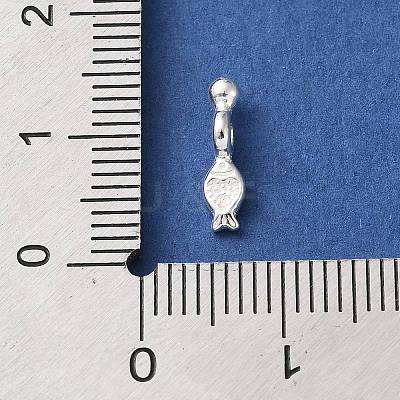 925 Sterling Silver Fish Charms STER-H118-03S-1