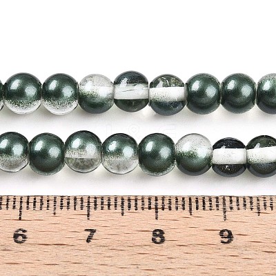 Baking Paint Transparent Glass Beads X1-DGLA-N011-6mm-07-1