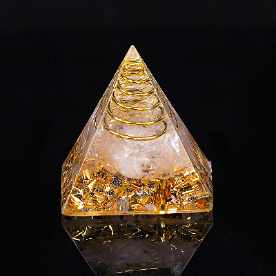 Orgonite Pyramid Resin Display Decorations G-PW0005-05D-1