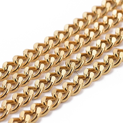 Ion Plating(IP) 304 Stainless Steel Curb Chains CHS-L022-01G-1