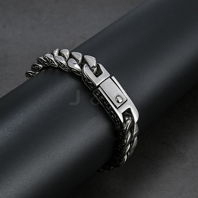 Alloy Curb Chain Bracelet for Men WG16336-01-1-1